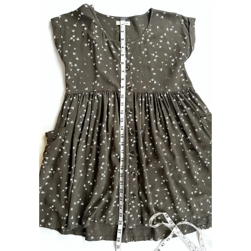 Tucker + Tate Green Floral Dress Girls Size Medium